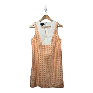 Pendleton Orange & White Geometric Sleeveless Women's Dress | Size 6 | Summer